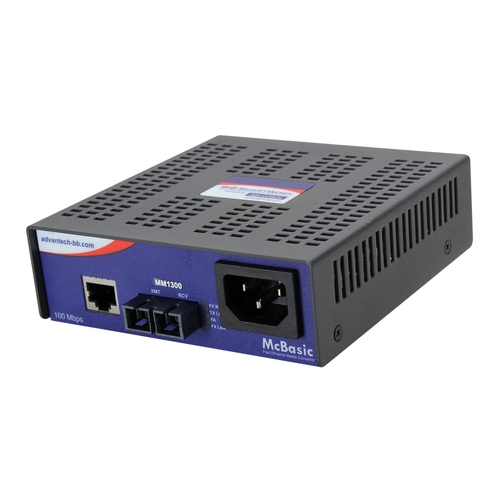 Standalone  Media Converter, 100Mbps, Multimode 1300nm, 5km, SC, AC adapter (also known as McBasic 855-10928 )